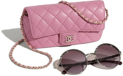 buy chanel sunglass case|chanel glasses case with chain.